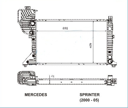 Радиатор MERCEDES BENZ SPRINTER 2000-2002