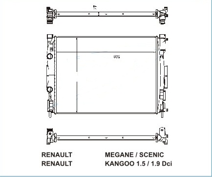 Радиатор RENAULT SCENIC 2003-2009