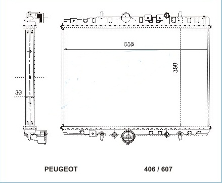 Радиатор PEUGEOT 607 1999-