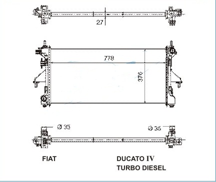 Радиатор FIAT DUCATO 2006-