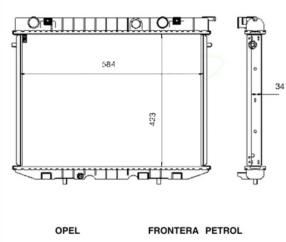 Радиатор OPEL FRONTERA 1991-1998