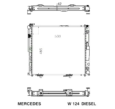 Радиатор MERCEDES BENZ (W124) 1985-1995