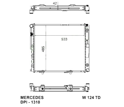 Радиатор MERCEDES BENZ (W124) 1985-1995