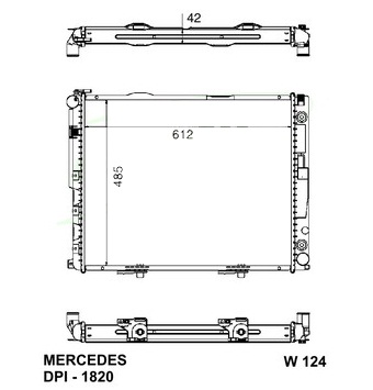 Радиатор MERCEDES BENZ (W124) 1985-1995