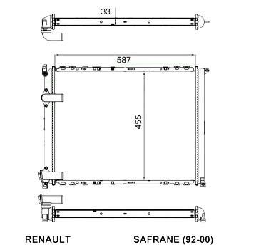 Радиатор RENAULT SAFRANE 1992-1995