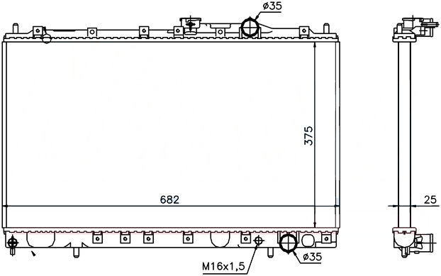 Радиатор MITSUBISHI COLT 1992-1995