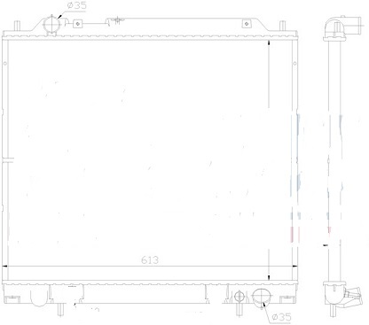 Радиатор MITSUBISHI SPACE GEAR 1995-