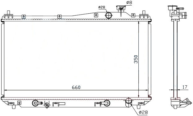 Радиатор HONDA CIVIC 2001-2005