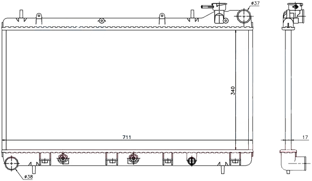 Радиатор SUBARU IMPREZA 1993-2000