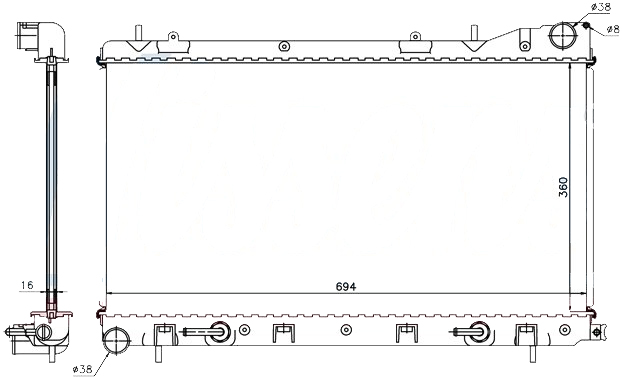 Радиатор SUBARU FORESTER 2003-2005