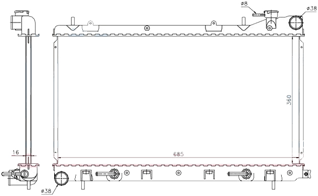 Радиатор SUBARU FORESTER 2006-2008