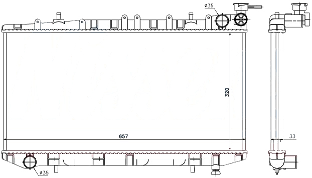 Радиатор NISSAN SUNNY (N14) 1991-1995