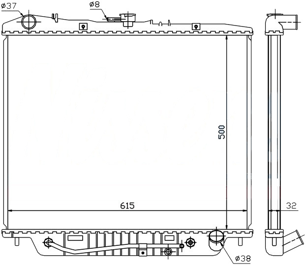 Радиатор ISUZU TROOPER 1992-1997