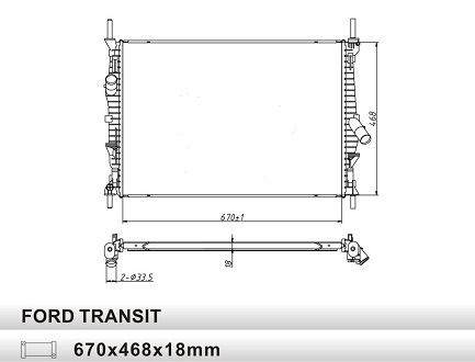 Радиатор FORD TRANSIT 2006-