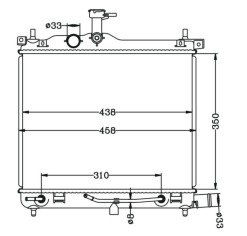 Радиатор HYUNDAI I-10 2008-2011