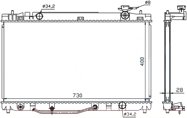 Радиатор TOYOTA CAMRY (40) 2007-2009