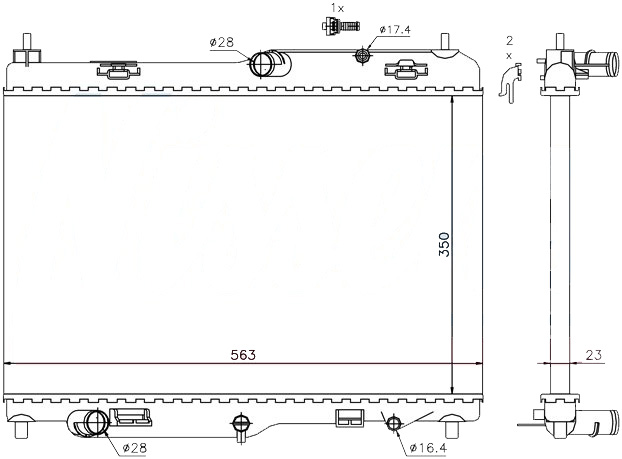 Радиатор FORD FIESTA 2008-