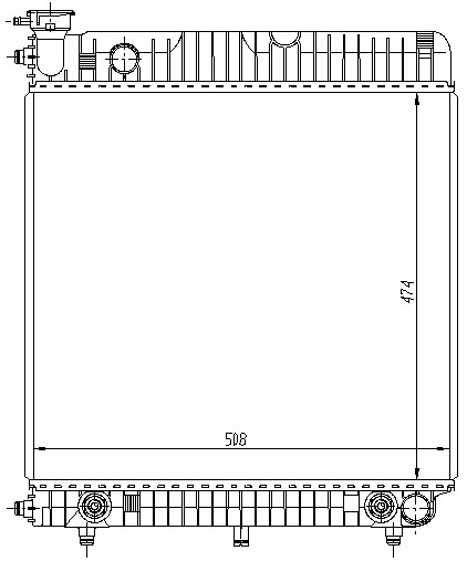 Радиатор MERCEDES BENZ BUS (207-410) 1977-1995
