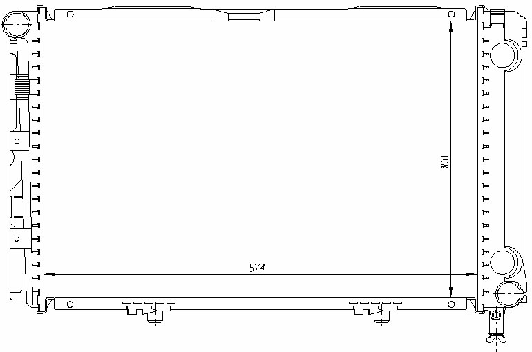 Радиатор MERCEDES BENZ 190 (W201) 1982-1993