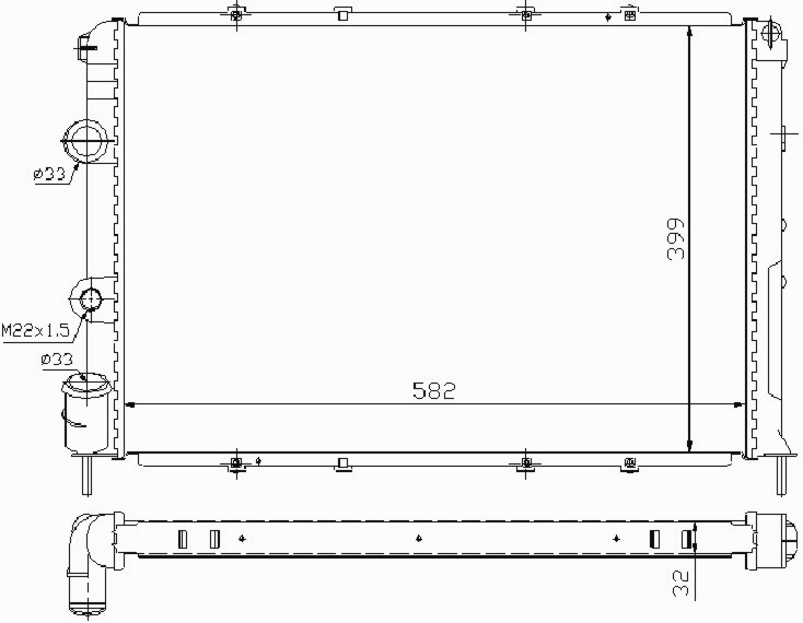 Радиатор RENAULT MEGANE 1995-1999