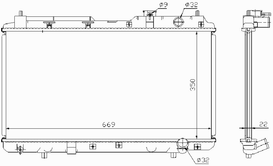 Радиатор HONDA CR-V 1997-2002