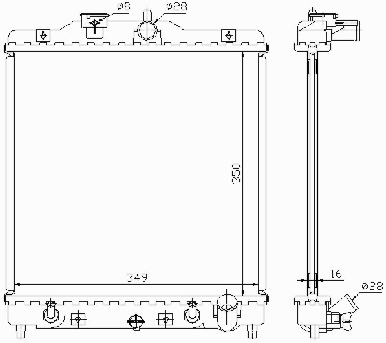 Радиатор HONDA CIVIC 1991-1995