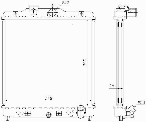 Радиатор HONDA CIVIC 1991-1995