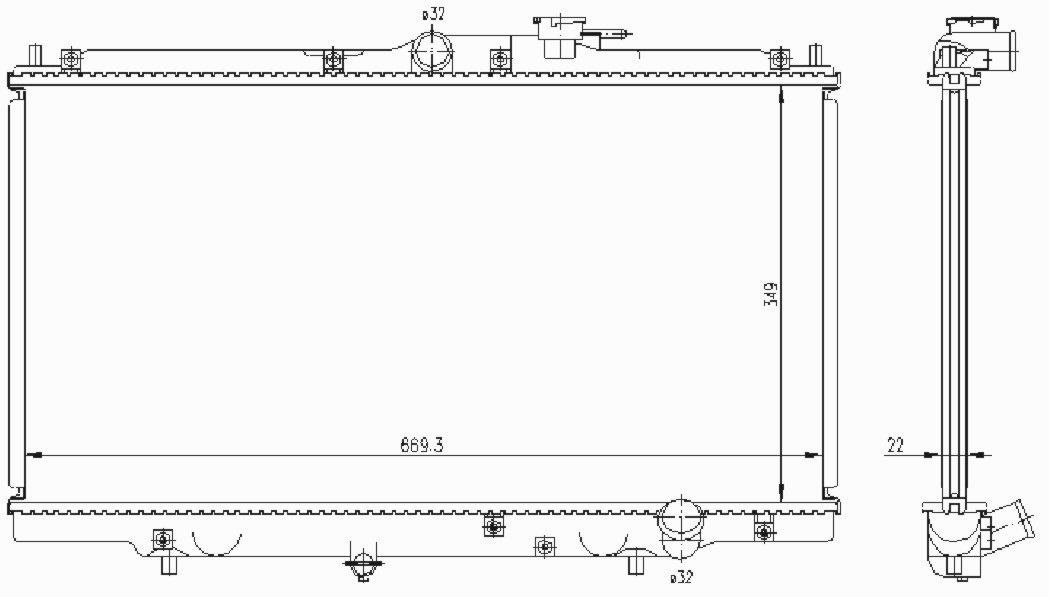 Радиатор HONDA ACCORD 1994-1998