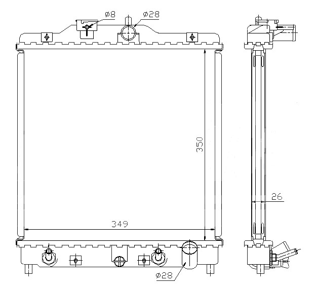 Радиатор HONDA CIVIC 1991-1995