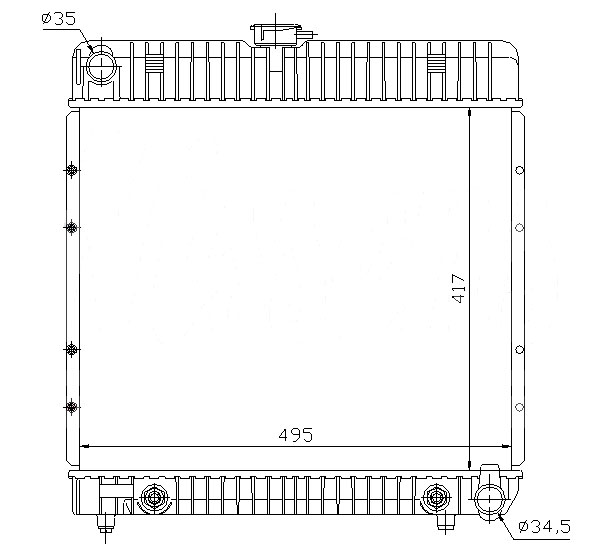 Радиатор MERCEDES BENZ (W123) 1976-1984