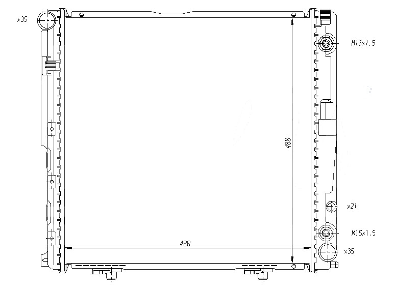 Радиатор MERCEDES BENZ (W124) 1985-1995