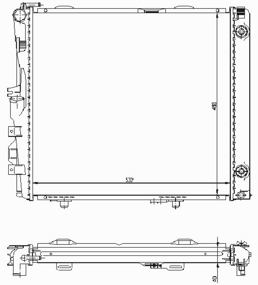 Радиатор MERCEDES BENZ (W124) 1985-1995