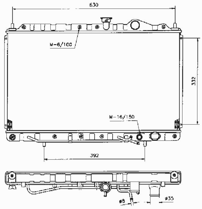 Радиатор MITSUBISHI COLT 1992-1995