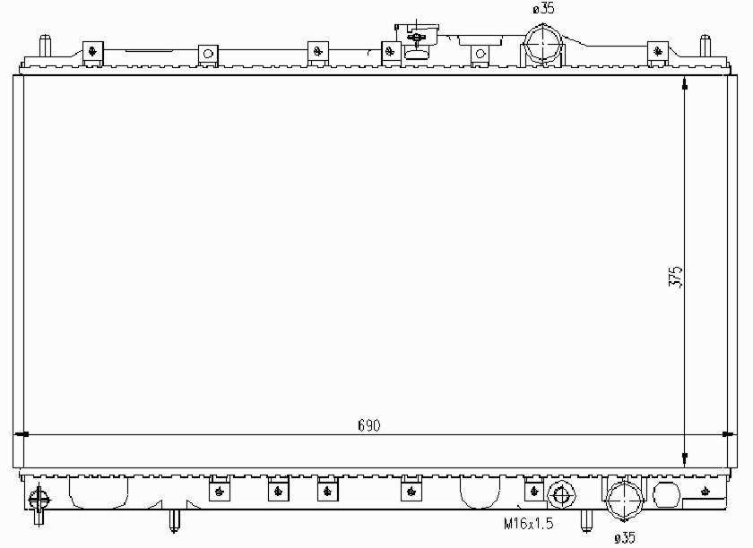 Радиатор MITSUBISHI COLT 1992-1995