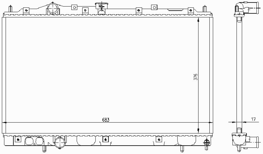 Радиатор MITSUBISHI COLT 1996-