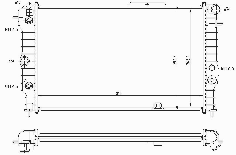 Радиатор OPEL VECTRA (A) 1988-1995