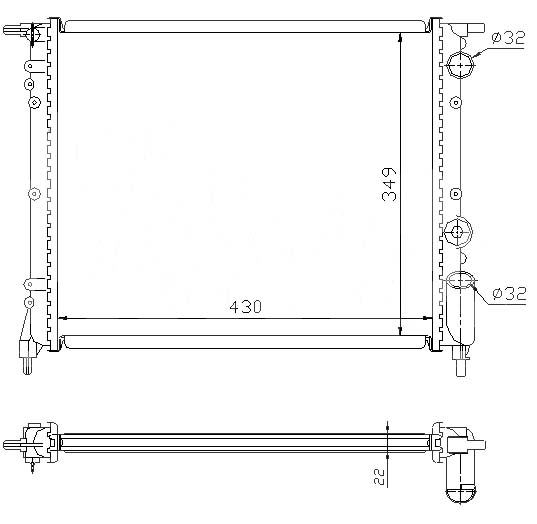 Радиатор RENAULT CLIO 1990-1998
