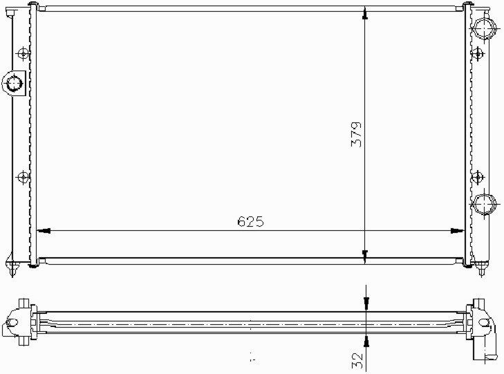 Радиатор VW PASSAT (B3) 1988-1993