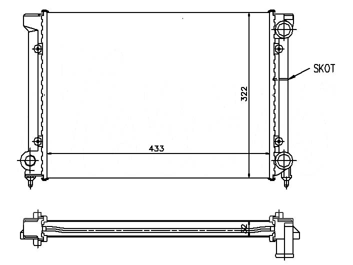 Радиатор VW PASSAT (B3) 1988-1993