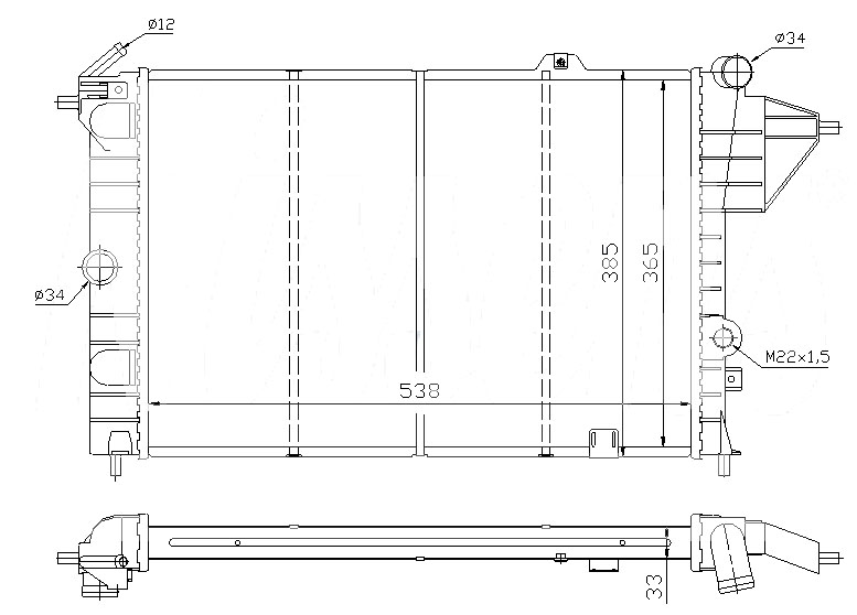 Радиатор OPEL VECTRA (A) 1988-1995