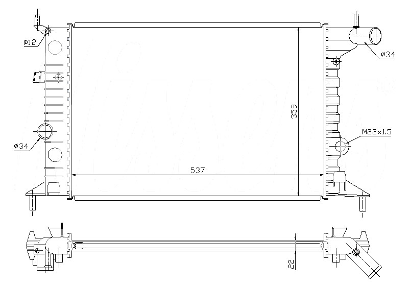 Радиатор OPEL VECTRA (B) 1995-2002