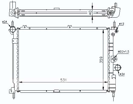 Радиатор OPEL ASTRA 1991-1998