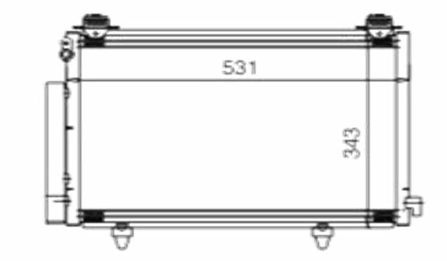 Радиатор кондиционера TOYOTA YARIS 1999-2003