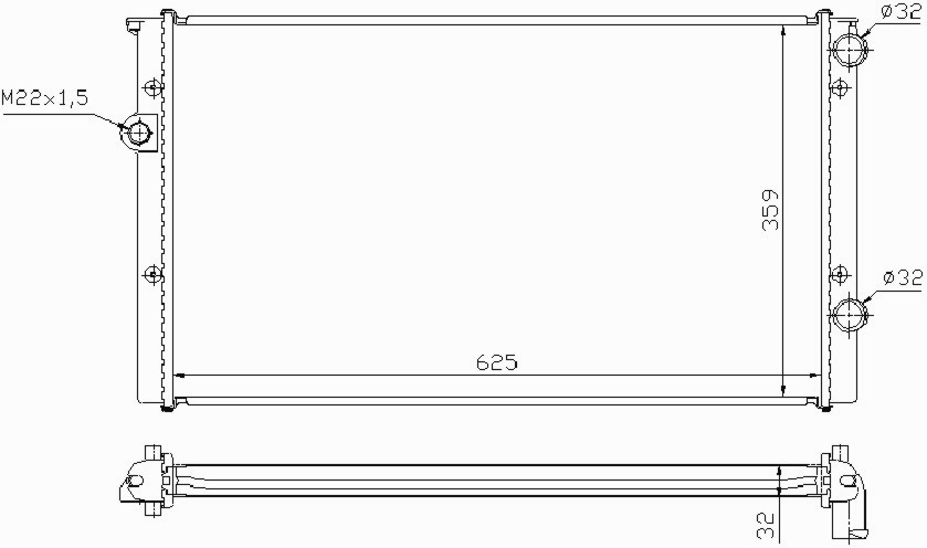 Радиатор VW VENTO 1992-1998