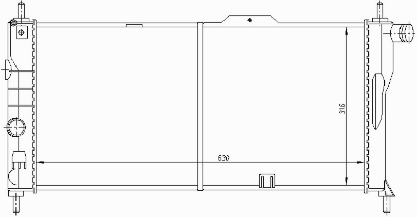 Радиатор OPEL KADETT (E) 1984-1991