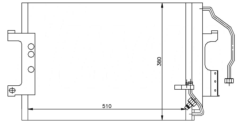 Радиатор кондиционера MERCEDES BENZ (A-kl W168) 1997-2004