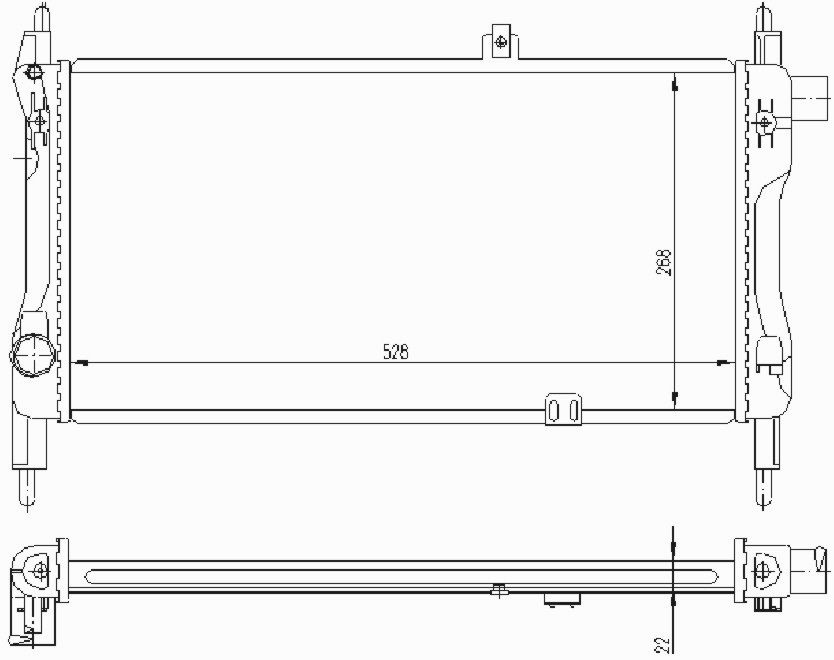 Радиатор OPEL KADETT (E) 1984-1991