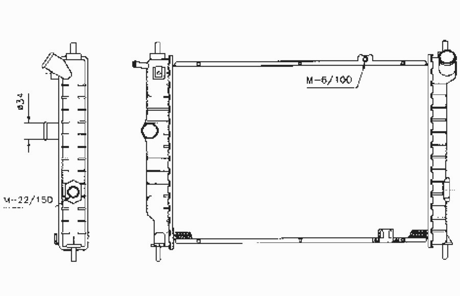 Радиатор OPEL ASTRA 1991-1998