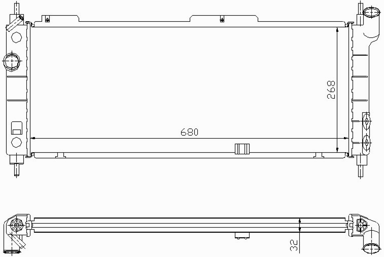 Радиатор OPEL TIGRA 1994-2000