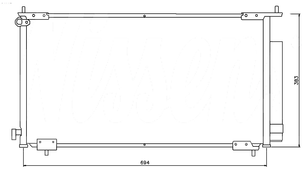 Радиатор кондиционера HONDA CR-V 2002-2004